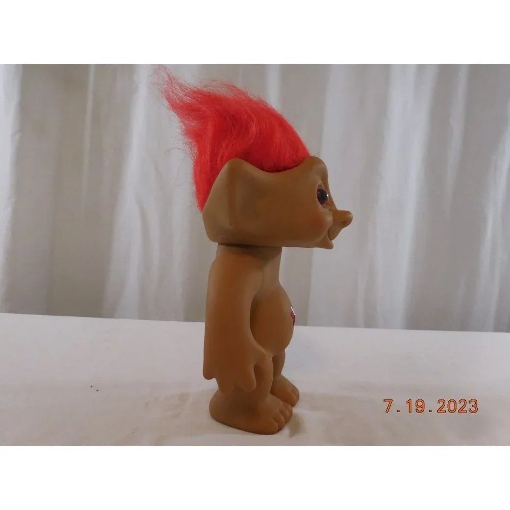 Ace Novelty Treasure Troll 8” Pink‎ Hair  Pink Star Jewel